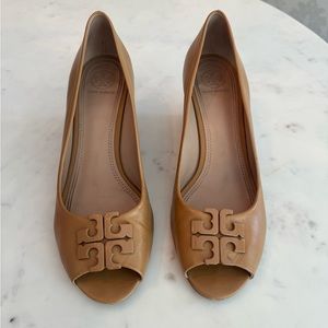 Tory Burch Lowell Peep Toe Wedge